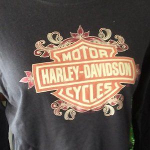 Vintage Harley Davidson  size large black long sleeve tee shirt